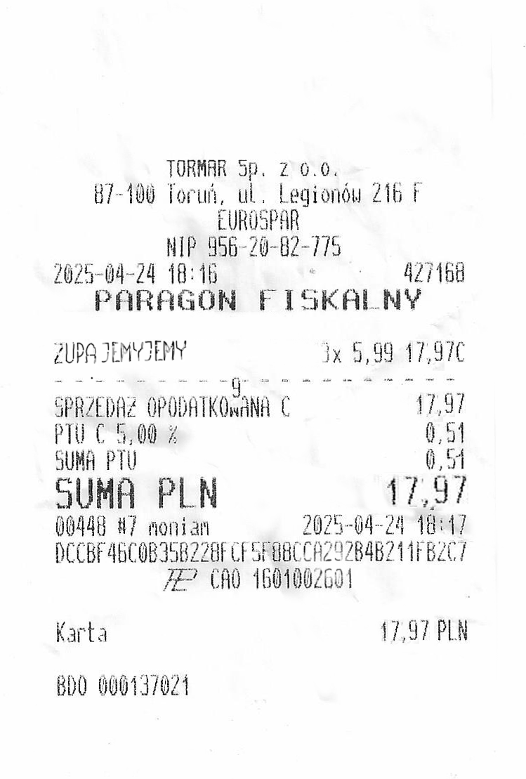 Receipt image